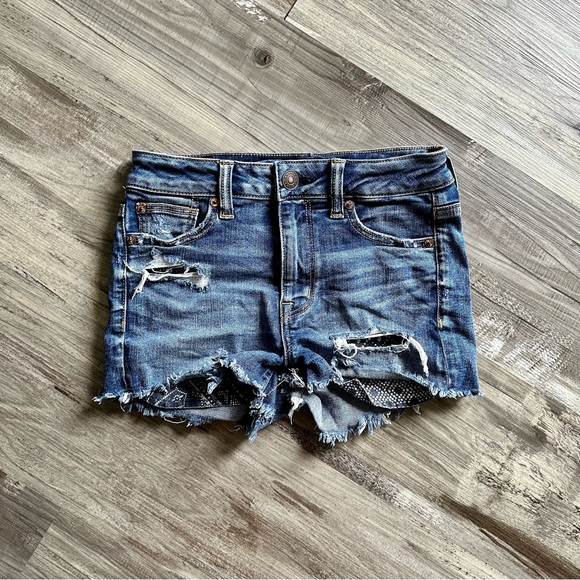 AEO Next Level Stretch Hi-Rise Shortie - Picture 1 of 6